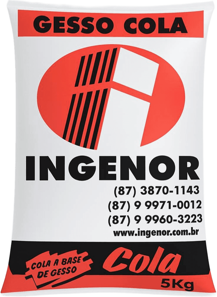 Gesso Cola INGENOR - Gesso industrial de qualidade para construção civil